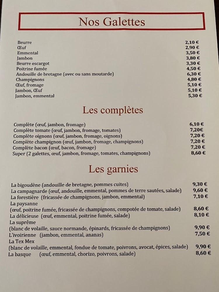 La Gourmandise - Menu Image 1